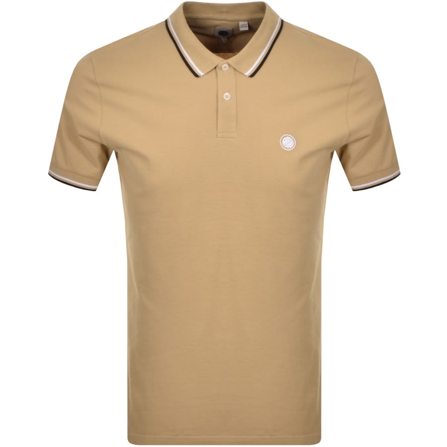 Alternative Image for ProductPretty Green Short Sleeved Polo T Shirt Beige1